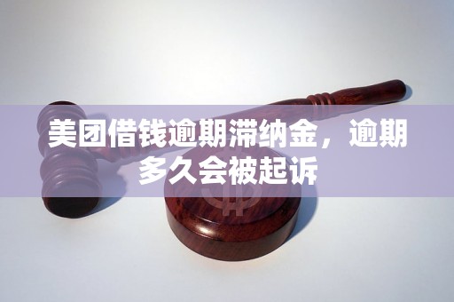 美团借钱逾期滞纳金，逾期多久会被起诉