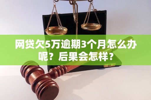 网贷欠5万逾期3个月怎么办呢？后果会怎样？