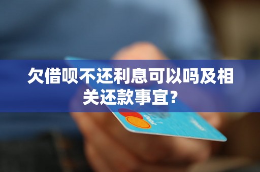 欠借呗不还利息可以吗及相关还款事宜？