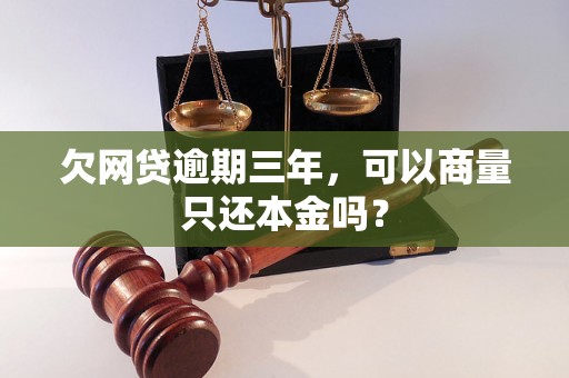 欠网贷逾期三年，可以商量只还本金吗？