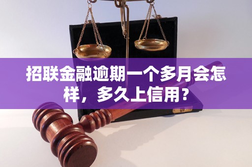 招联金融逾期一个多月会怎样，多久上信用？