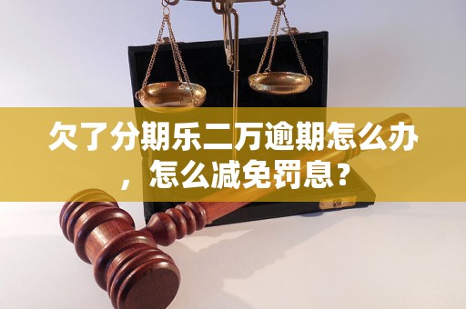 欠了分期乐二万逾期怎么办，怎么减免罚息？