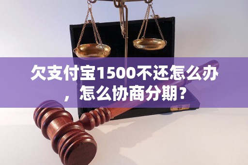 欠支付宝1500不还怎么办，怎么协商分期？