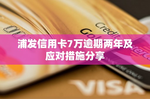 浦发信用卡7万逾期两年及应对措施分享