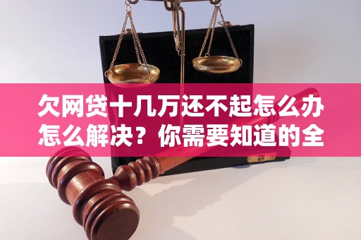 欠网贷十几万还不起怎么办怎么解决？你需要知道的全部解决方法