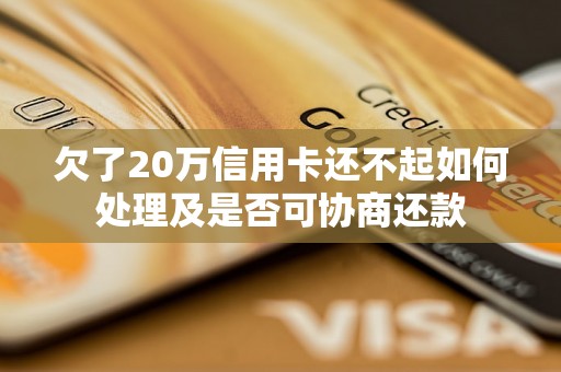 欠了20万信用卡还不起如何处理及是否可协商还款