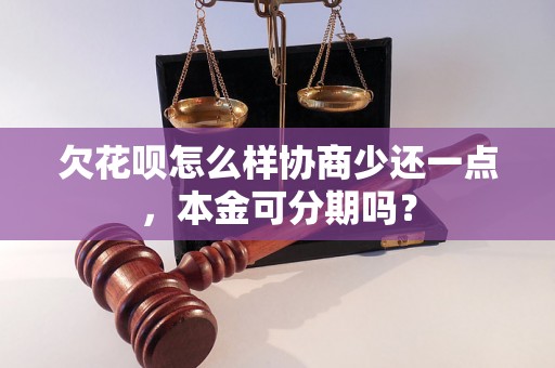 欠花呗怎么样协商少还一点，本金可分期吗？