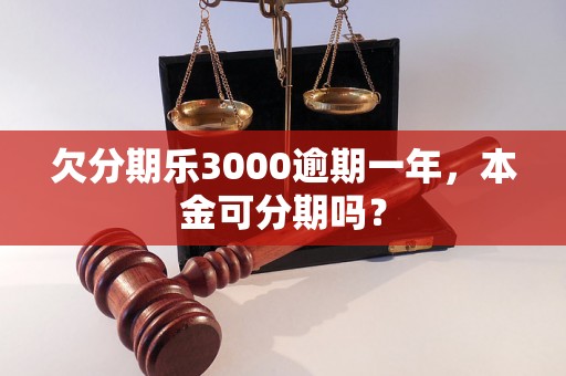 欠分期乐3000逾期一年，本金可分期吗？