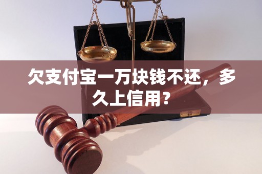 欠支付宝一万块钱不还，多久上信用？