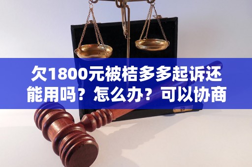 欠1800元被桔多多起诉还能用吗？怎么办？可以协商还本金吗？