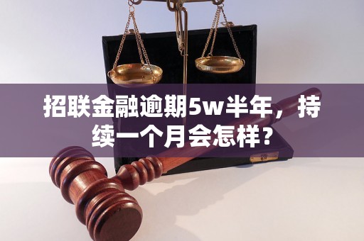 招联金融逾期5w半年，持续一个月会怎样？