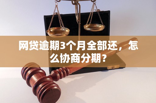 网贷逾期3个月全部还，怎么协商分期？