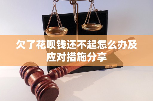 欠了花呗钱还不起怎么办及应对措施分享