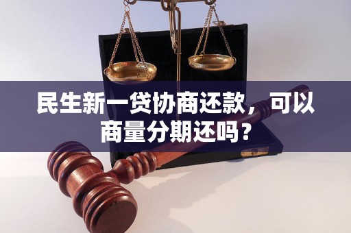 民生新一贷协商还款，可以商量分期还吗？