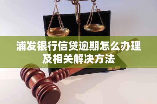 浦发银行信贷逾期怎么办理及相关解决方法