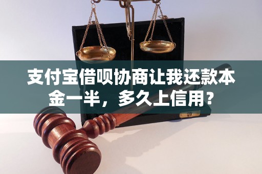 支付宝借呗协商让我还款本金一半，多久上信用？