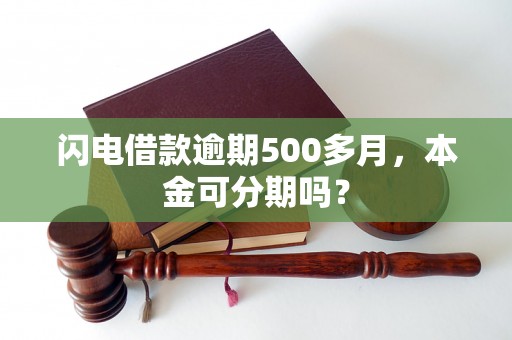 闪电借款逾期500多月，本金可分期吗？