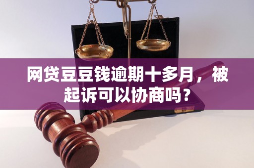 网贷豆豆钱逾期十多月，被起诉可以协商吗？