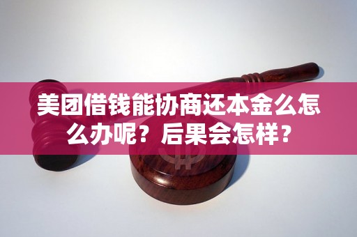 美团借钱能协商还本金么怎么办呢？后果会怎样？