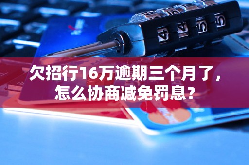 欠招行16万逾期三个月了，怎么协商减免罚息？