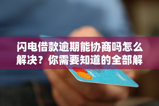 闪电借款逾期能协商吗怎么解决？你需要知道的全部解决方法