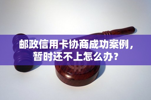 邮政信用卡协商成功案例，暂时还不上怎么办？