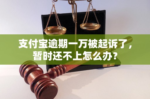 支付宝逾期一万被起诉了，暂时还不上怎么办？