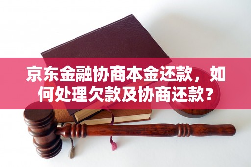 京东金融协商本金还款，如何处理欠款及协商还款？