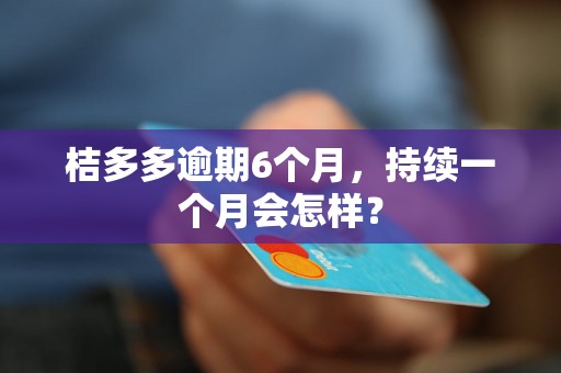 桔多多逾期6个月，持续一个月会怎样？