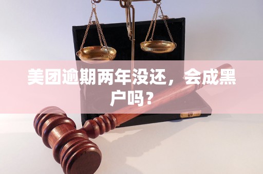 美团逾期两年没还，会成黑户吗？