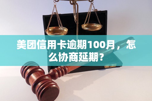 美团信用卡逾期100月，怎么协商延期？