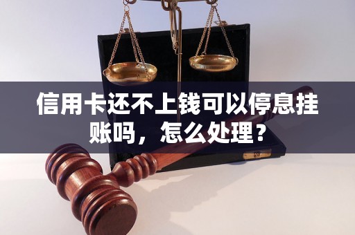 信用卡还不上钱可以停息挂账吗，怎么处理？