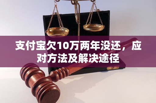 支付宝欠10万两年没还，应对方法及解决途径