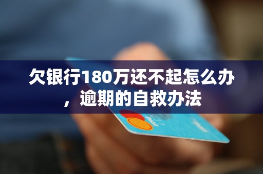 欠银行180万还不起怎么办，逾期的自救办法