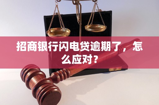 招商银行闪电贷逾期了，怎么应对？