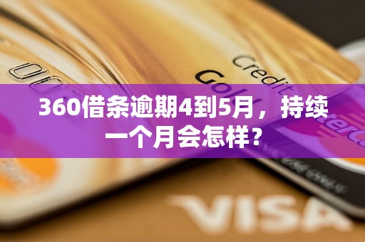 360借条逾期4到5月，持续一个月会怎样？