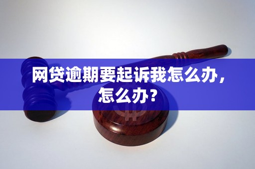 网贷逾期要起诉我怎么办，怎么办？