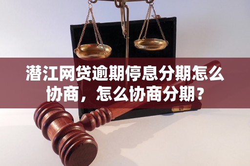 潜江网贷逾期停息分期怎么协商，怎么协商分期？