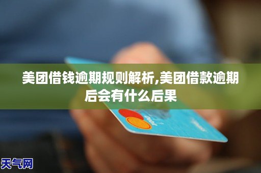 美团借钱逾期规则解析,美团借款逾期后会有什么后果