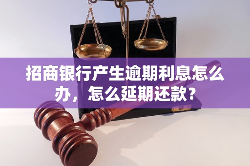 招商银行产生逾期利息怎么办，怎么延期还款？