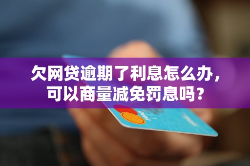 欠网贷逾期了利息怎么办，可以商量减免罚息吗？