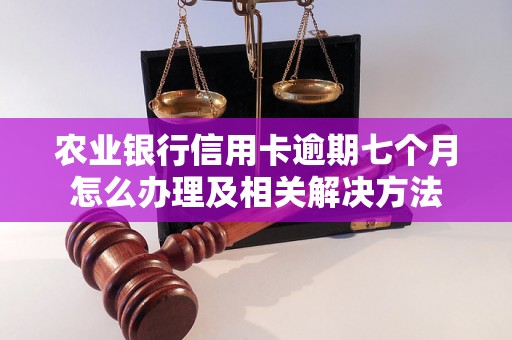 农业银行信用卡逾期七个月怎么办理及相关解决方法