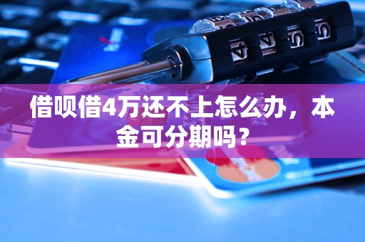 借呗借4万还不上怎么办，本金可分期吗？