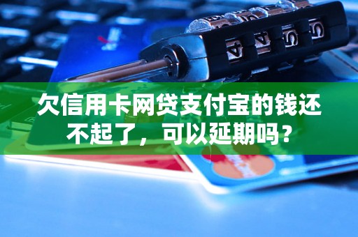 欠信用卡网贷支付宝的钱还不起了，可以延期吗？