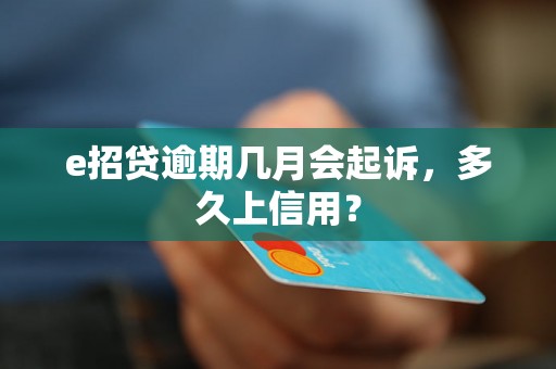 e招贷逾期几月会起诉，多久上信用？