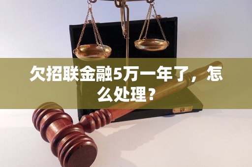 欠招联金融5万一年了，怎么处理？