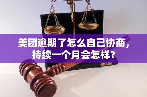 美团逾期了怎么自己协商，持续一个月会怎样？