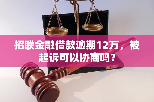 招联金融借款逾期12万，被起诉可以协商吗？