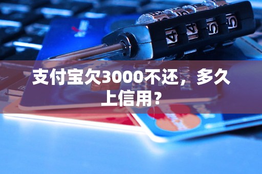 支付宝欠3000不还，多久上信用？