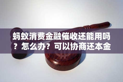 蚂蚁消费金融催收还能用吗？怎么办？可以协商还本金吗？